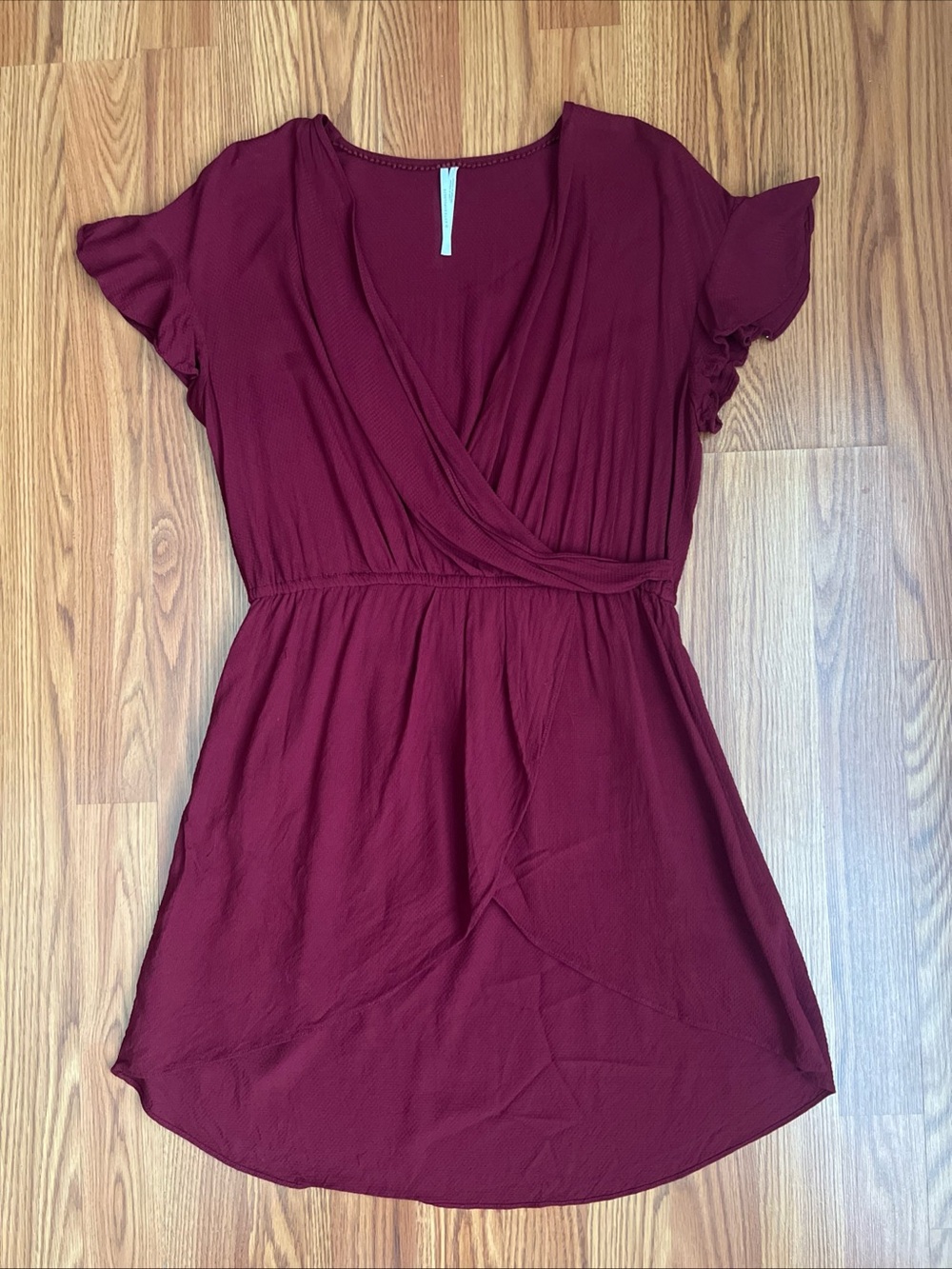 Dolan Left Coast faux wrap high-low mini dress